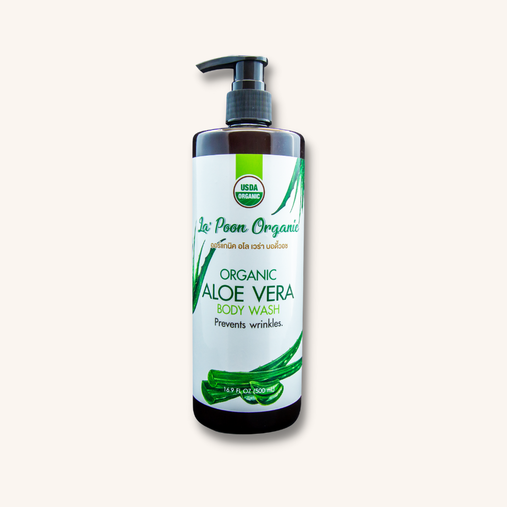 La’Poon Organic สบู่เหลวออร์แกนิค  สูตรว่านหางจระเข้